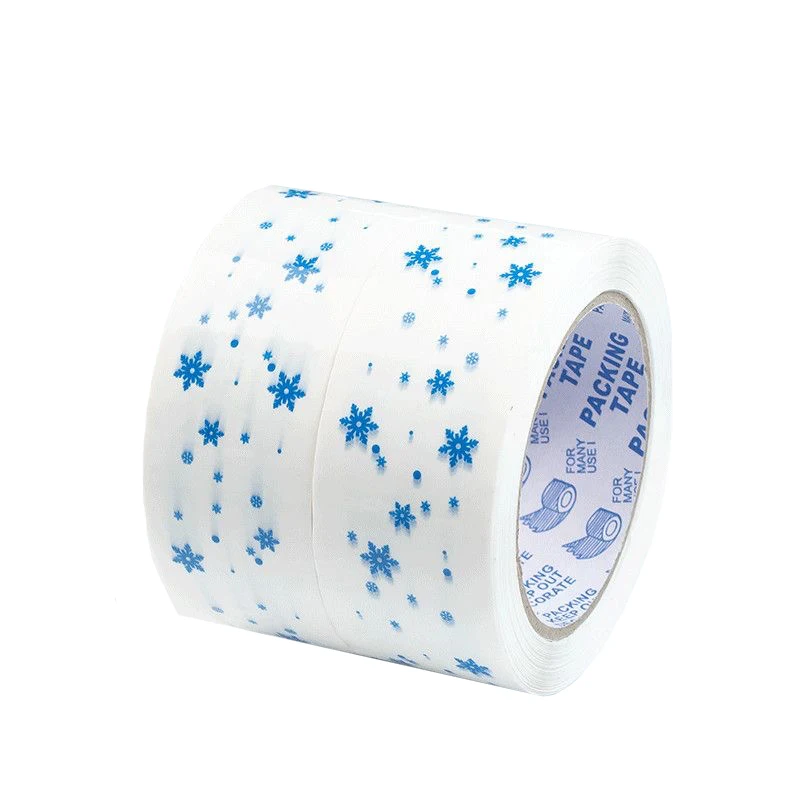 4.5cm x 100Meter Selotip Biru Motif Bintang untuk Pengemasan, Pita Pengemas Kotak Pengiriman, Perlengkapan Pengemasan