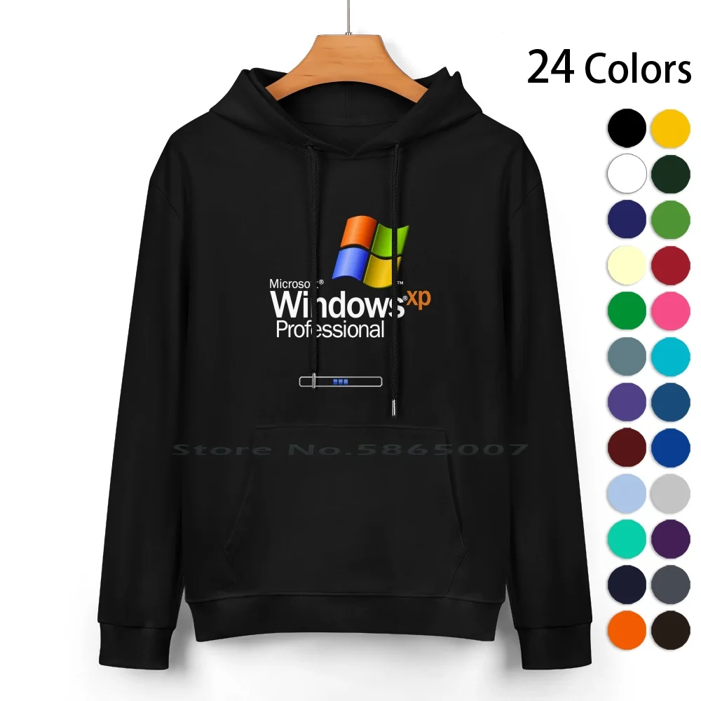 Windows Xp Tshirt Classic T Pure Cotton Hoodie Sweater 24 Colors Windows Xp Classic T 100% Cotton Hooded Sweatshirt For Women