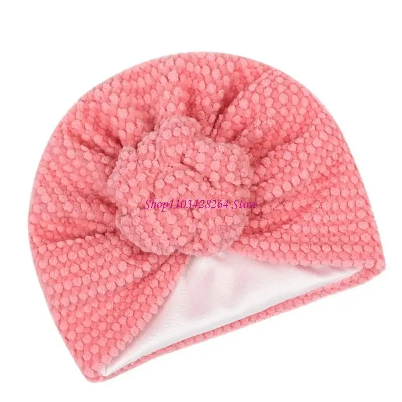 Miękka czapka dla niemowląt Ciepłe i delikatne czapki dziecięce z pulowerem o elastycznym kroju i modne, zakurzone, elastyczne