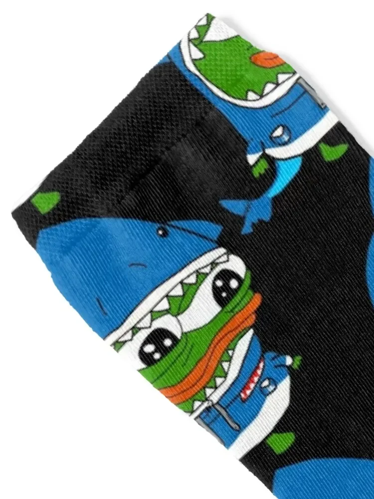Pepe Cute Shark Apu Socks Running snow anime Lots Socks Female Men's