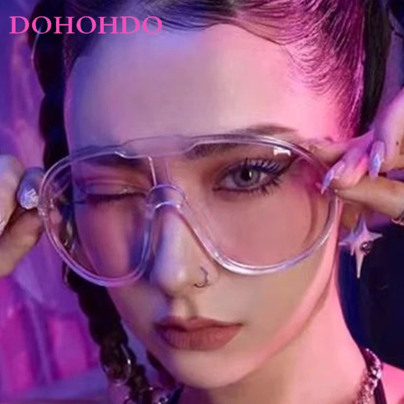 

Fashion Oversized Pilot One-Piece Women Sunglasses Retro Luxury Designer Men Sunglass Travel Driving Eyewear Ladies UV400 Lentes