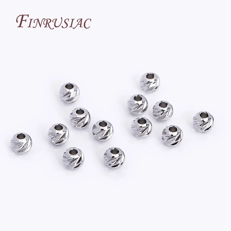 18K vergoldete Abstandshalter-Perlen für die Schmuckherstellung, 2,5-6mm Perlen-Trenner, dekorative Perlen für Armbänder, DIY-Zubehör Großhandel – Detail 30