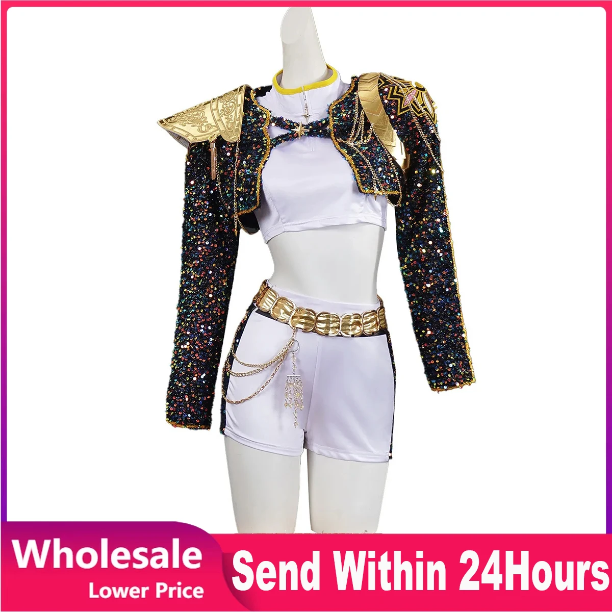 Preto dourado rumi zoey mira cosplay kpop caçadores de demônios cosplay traje feminino meninas terno festa de halloween role play outfit