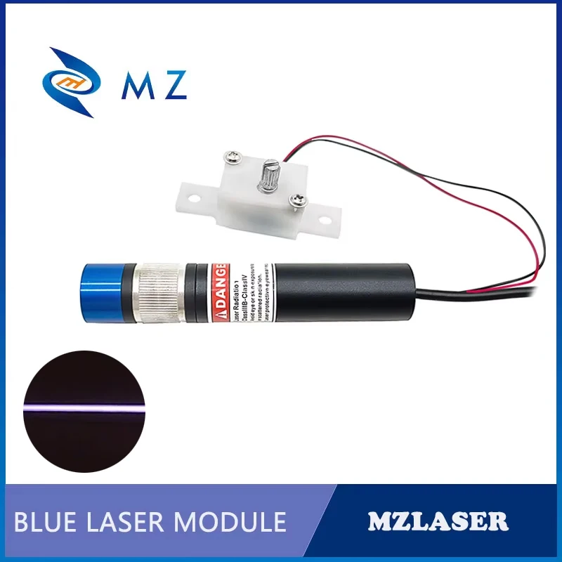 Adjustable Focusing Adjustable Power D18mm 830nm 200mw 5V Powell Lens Blue Line Laser Diode Module With Bracket And Adapter