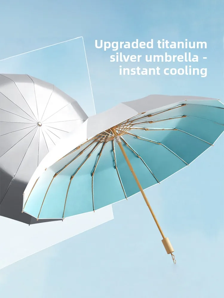 

Зонт Feinuo Titanium Silver: Женский, складной, для солнца и дождя, ветрозащитный, с защитой от УФ-лучей, из высококачественного алюминиевого сплава