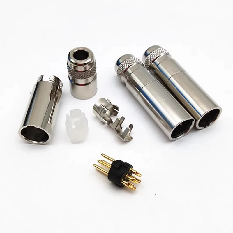 3/4/5/6pin Mini XLR Aviation Connector Female Plug Male Socket Zinc Alloy+copper pins for MIC Microphone Audio Video Connecting