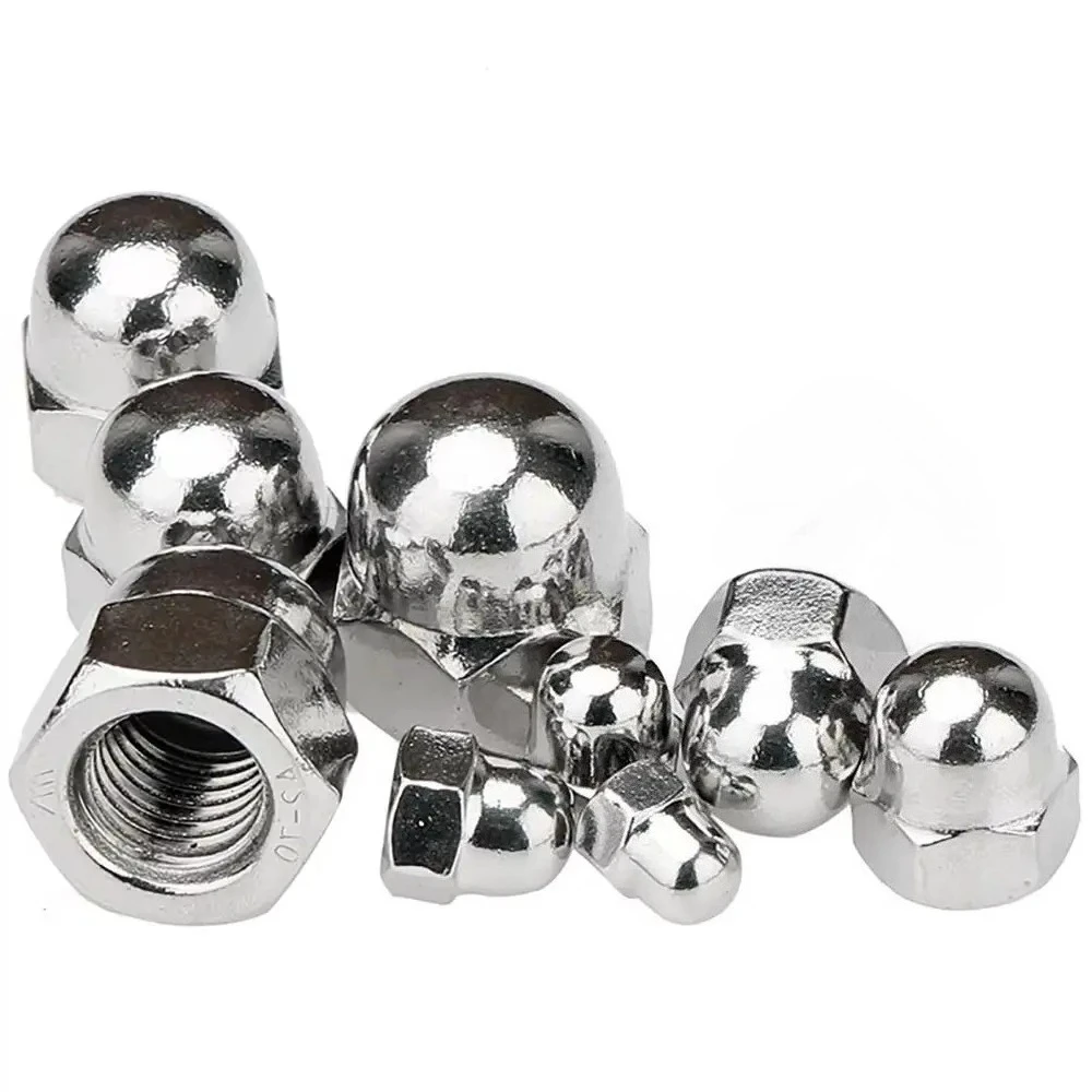 

2/5Pcs Acorn Nuts UNC 6# 8# 10# 1/4 5/16 3/8 1/2 Inch A2 304 Stainless Steel Dome Acorn Cap Nut Blind Hole Caps Covers