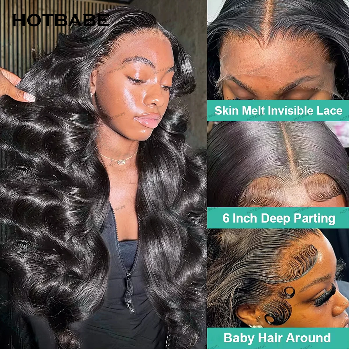 

Glueless Wigs Human Hair 360 HD Lace Frontal Wigs 13×6/13×4 HD Transparent Lace Body Wave Human Hair Wigs Preplucked For Women