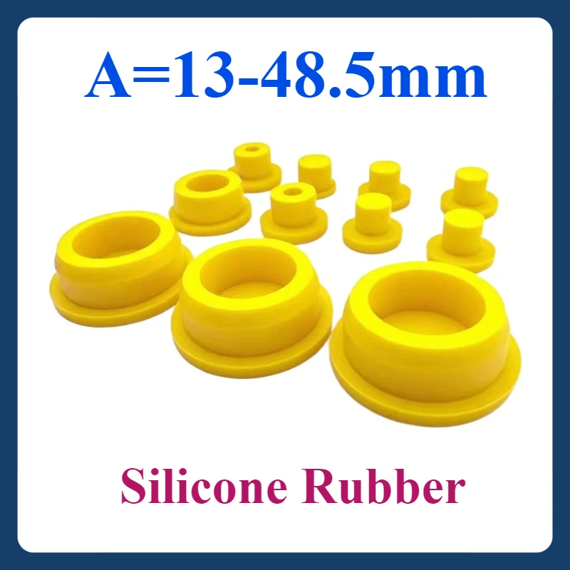 

Yellow Rubber Plug, Environmentally Friendly Silicone Rubber Plug, Circular Sealing Hole Plug, 13-48.5mm