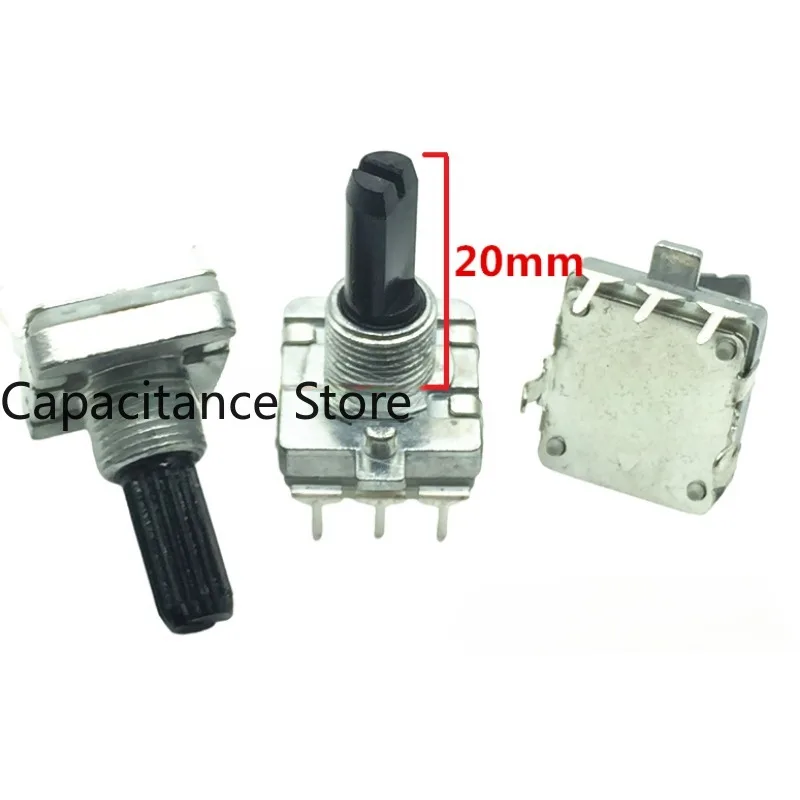 

5PCS New EC16 Encoder 24 Positioning Pulse Switch 3 Pin Shaft 20mm Long Half Spaniard 360 degree rotation