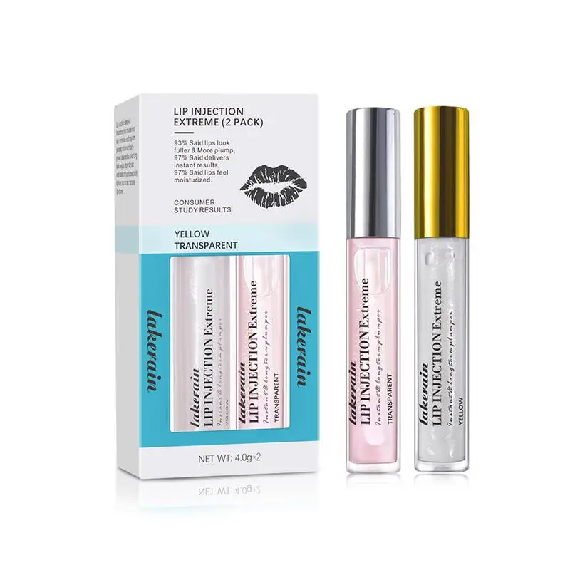 Lip Huidverzorgingsbalsem Plantenextracten Plumping Lip Versterker Lip Plumping Balsem 2 Stuks Instant Voluminerende Lip Volumper Serums Hydraterende