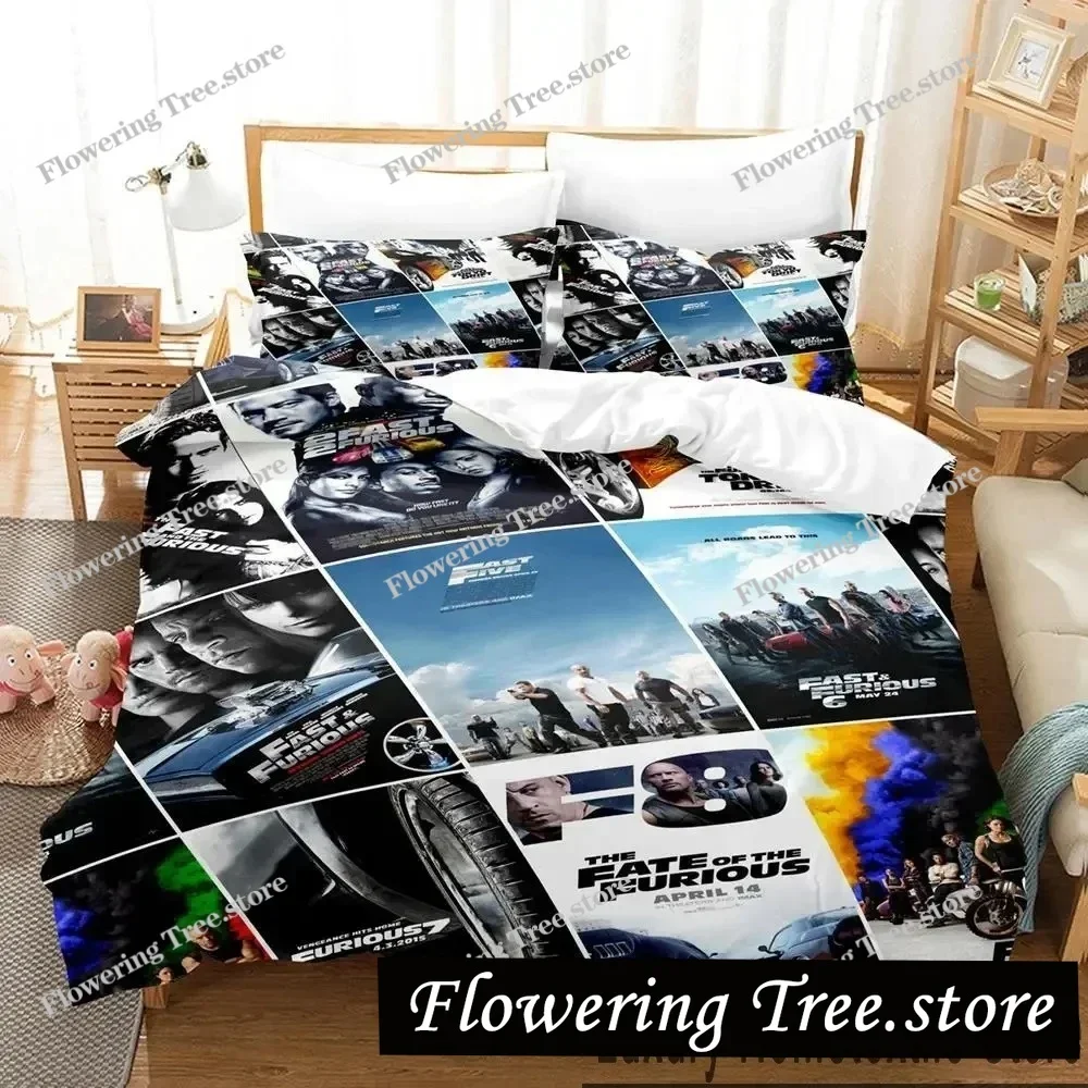 

3D Print Fast and Furious Bedding Set Boys Girls Twin Queen King Size Duvet Cover Pillowcase Bed boys Adult Home Textileextile