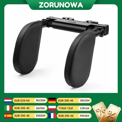 Ergonómico 360 ° Almohada cervical automática ajustable con espuma viscoelástica y almohadillas laterales, reposacabezas para dormir con un solo clic para viajes en coche, BMW Benz