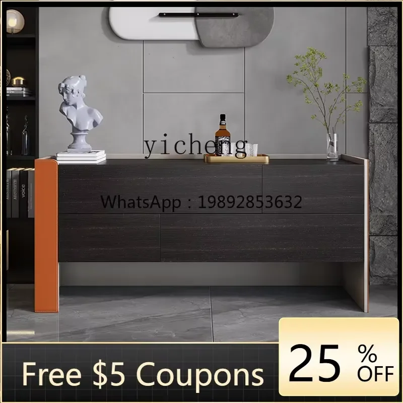 for R1 Side Cabinet Modern Simple Entrance Cabinet Bedroom Multifunctional Locker Saddle Leather