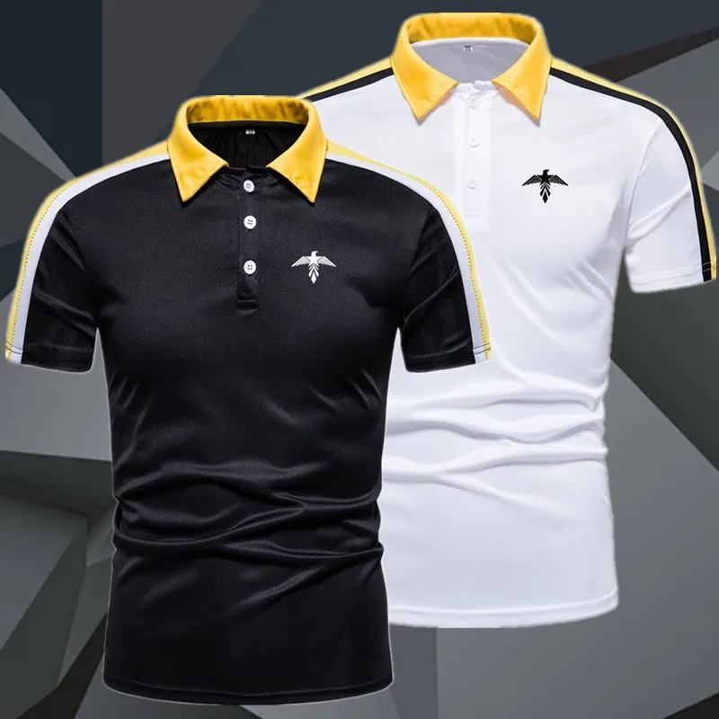 2023 new summer Polo shirt men sell high -quality men's short -sleeved top business casual men's Polo shirt