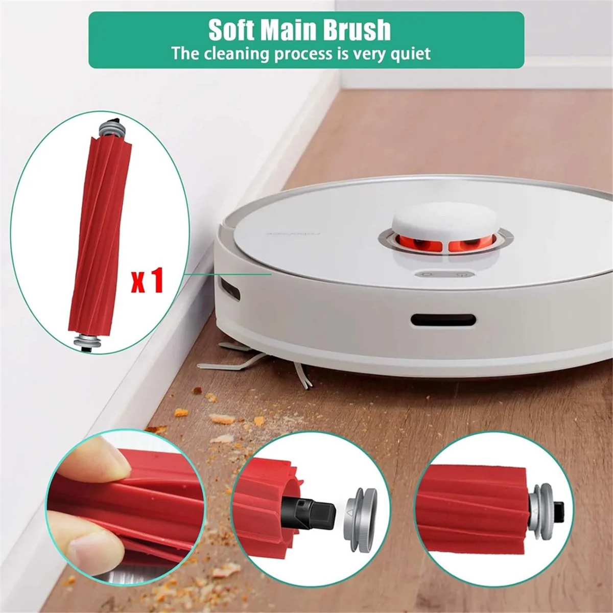 Aksesori populer Set untuk Roborock Q Revo/P10 Robot Vacuum Cleaner, bagian pengganti dengan sikat utama kantong debu sikat samping