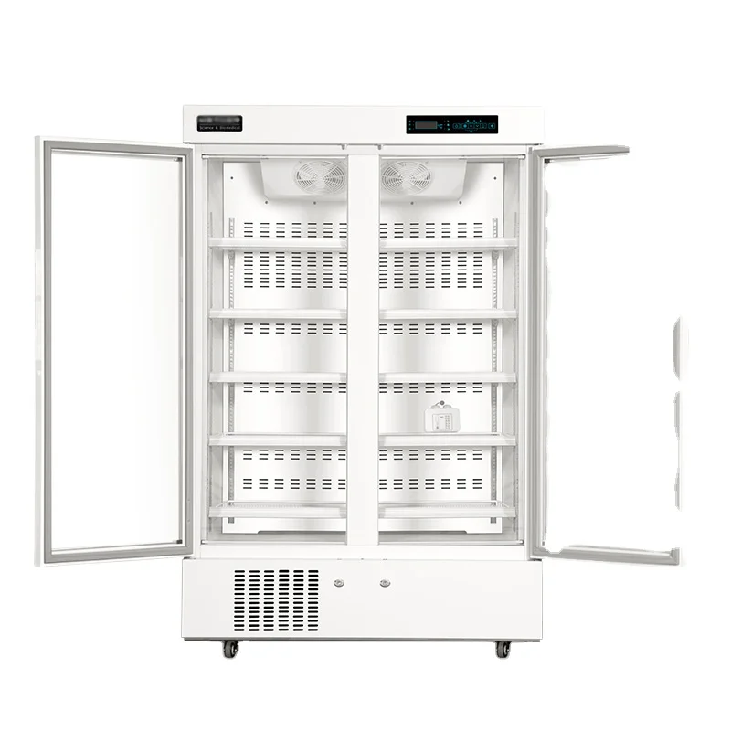 MT Medical Vertical Double Door Refrigerator 2-8 Degrees Laboratory Refrigerator For Cold Storage of Pharmaceuticals