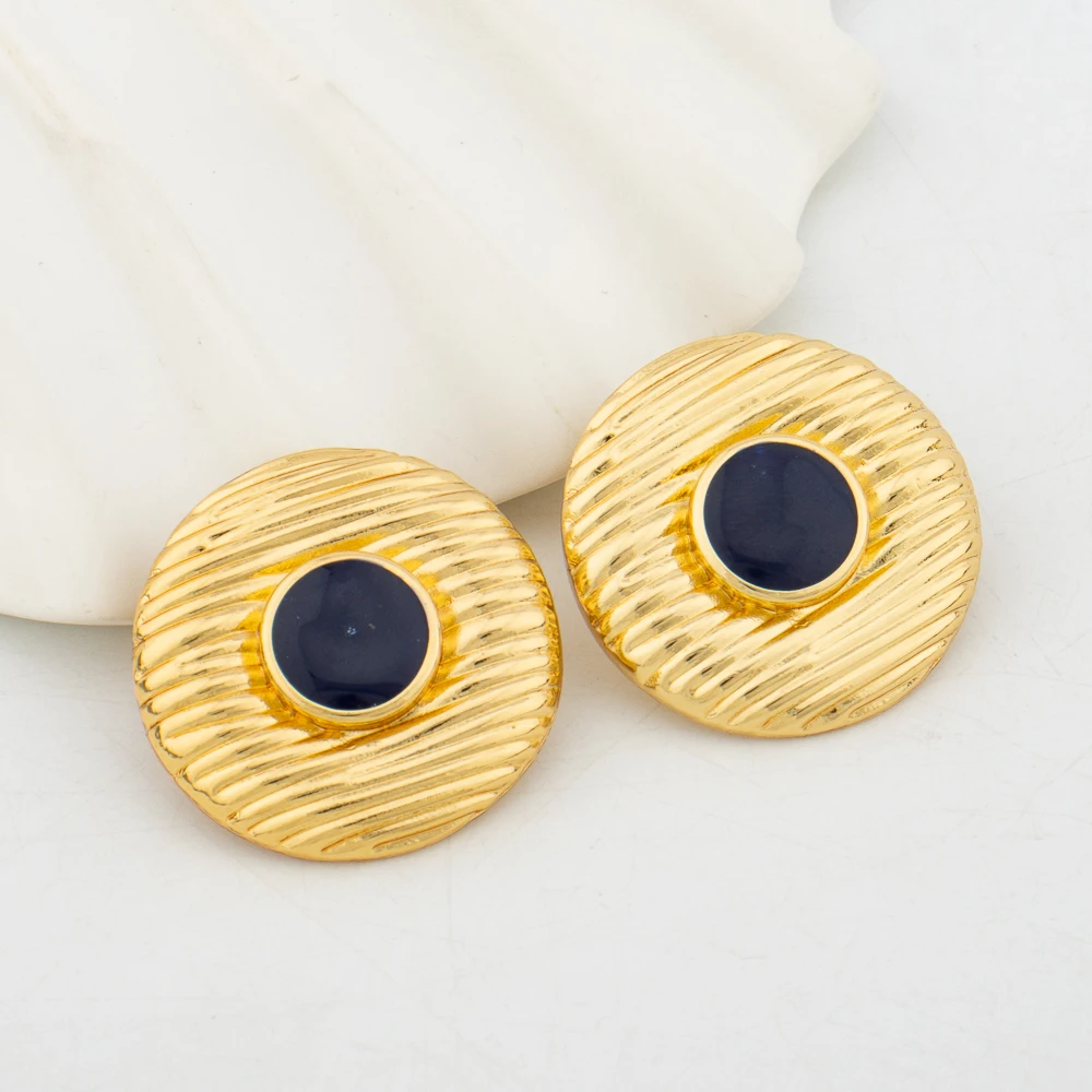 Trendy Colorful Earrings Ring for Women African Turkish Jewelry Set Ladies Elegant Hoop Clip Earrings Engagement Bridal Jewelry