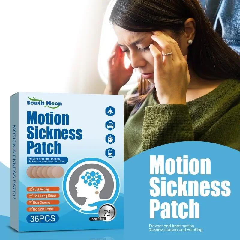 36 PCS Motion Sickness Patches Bands Relief of Nausea Vomiting Carsick and Vertigo in Adults and Kids from Car Travel Seasick