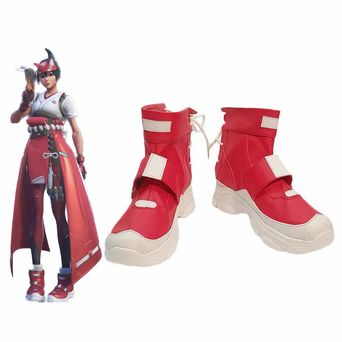 

Kiriko Red Shoes Косплей Игра Косплей Kiriko Обувь для косплея Рождественская игра Kiriko