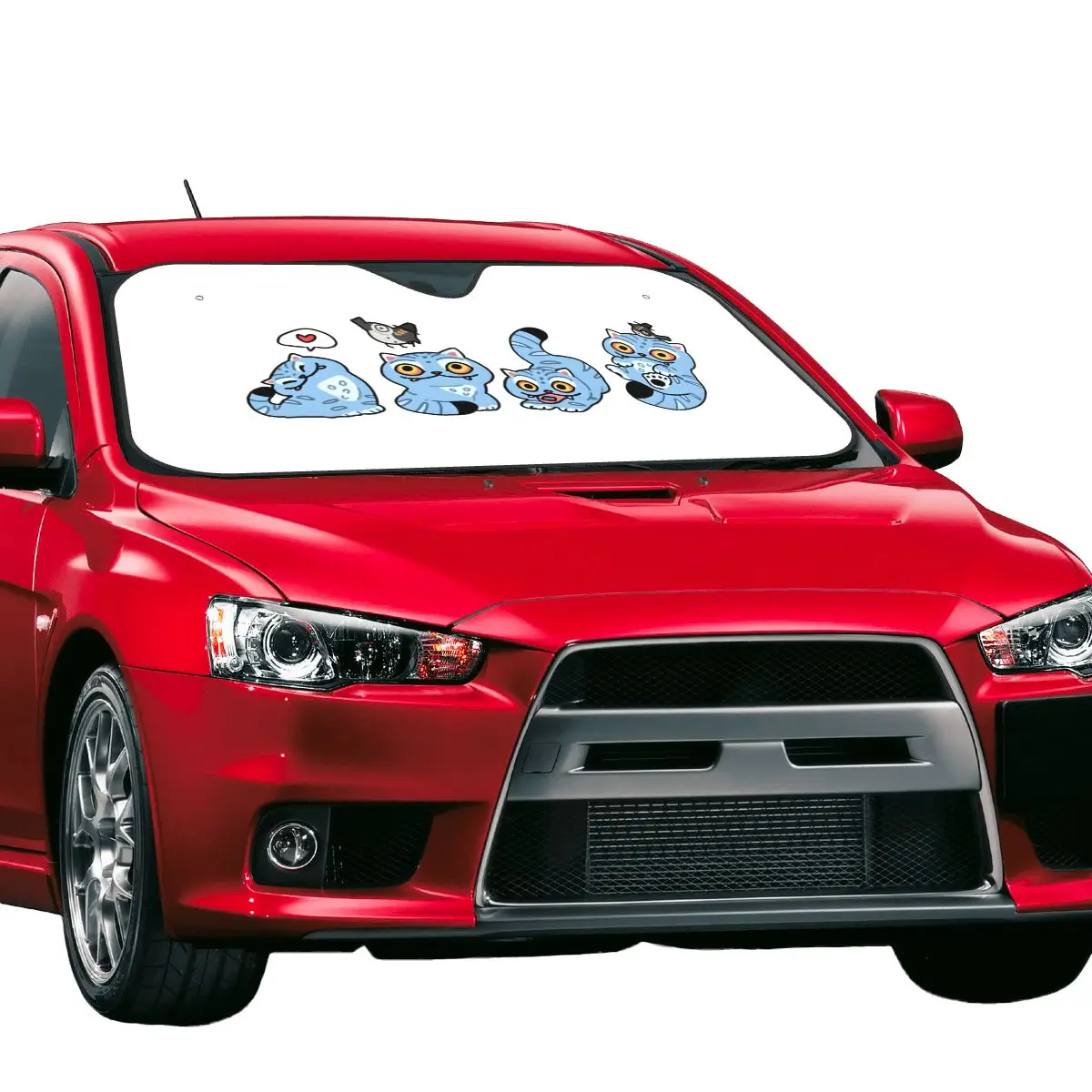 KPop شيطان الصيادين ديربي النمر الجدة الزجاج الأمامي ظلة 76x140 سنتيمتر رقائق الشمس قناع الستائر