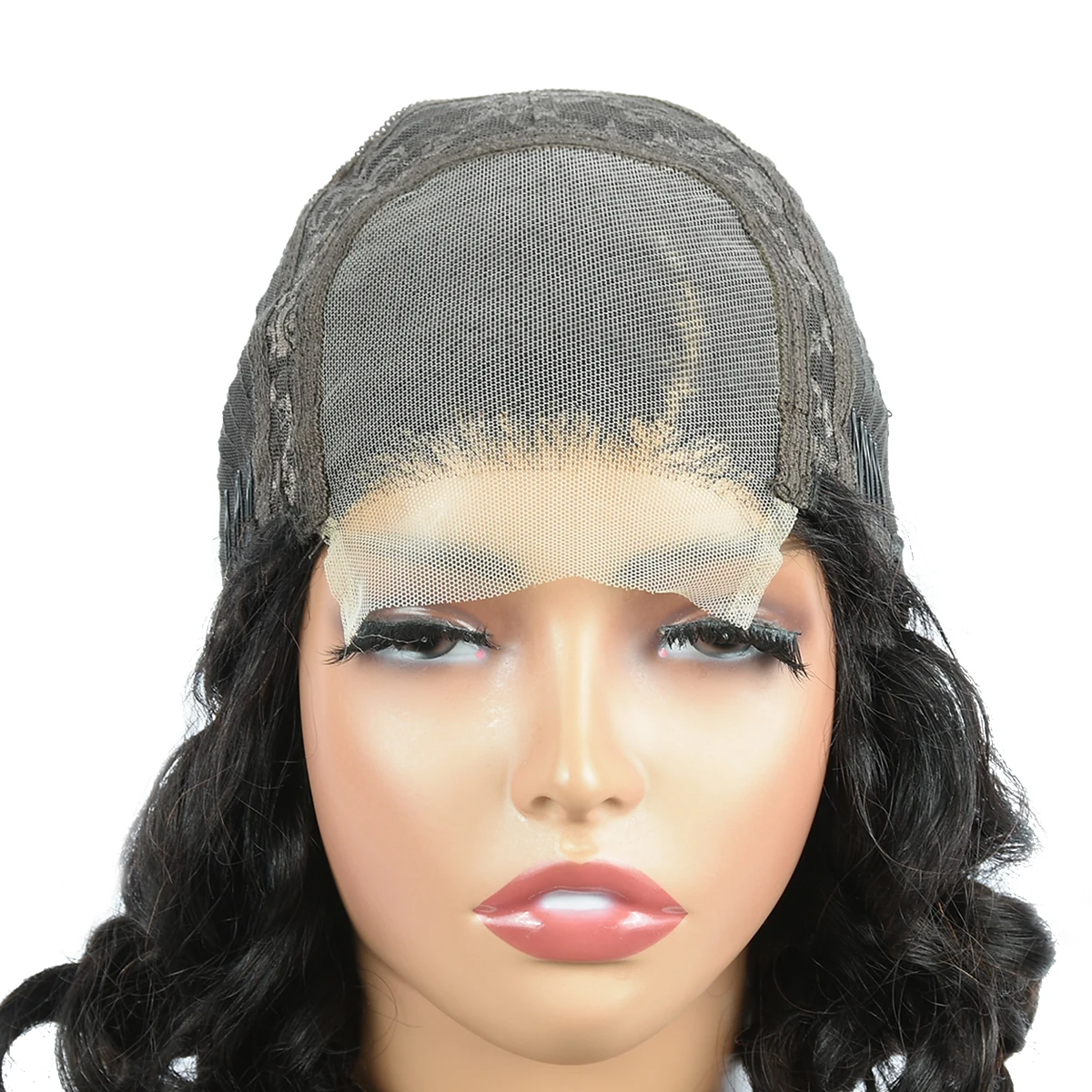 Miss Rola Bouncy Lace Closure Wigs Bouncy Curl 4*4 Lace Closure Human Hair Wigs Highlight Side Part Lace Closure Wigs 10 Inch