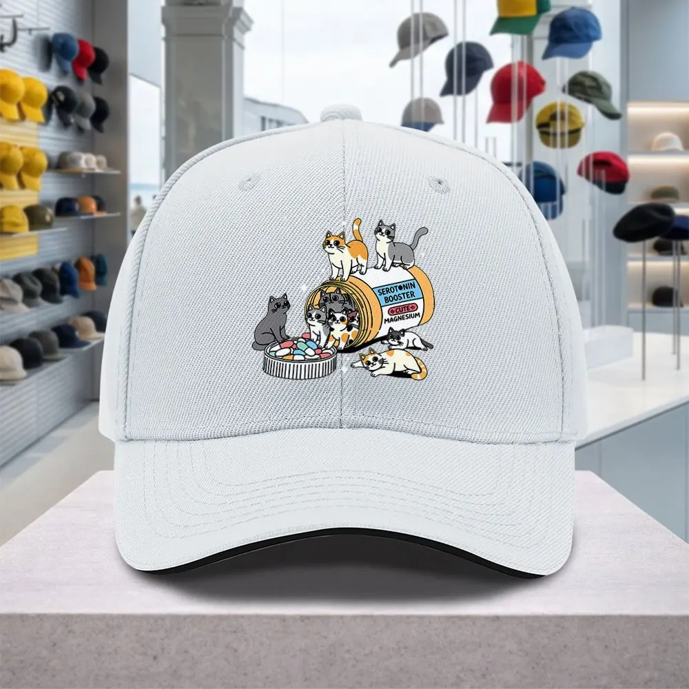Cute Cat Capsule Adjustable Sandwich Baseball Cap Bucket Cap Dad Hat Unisex Snapback Hats For Travel Hiking Fishingotos