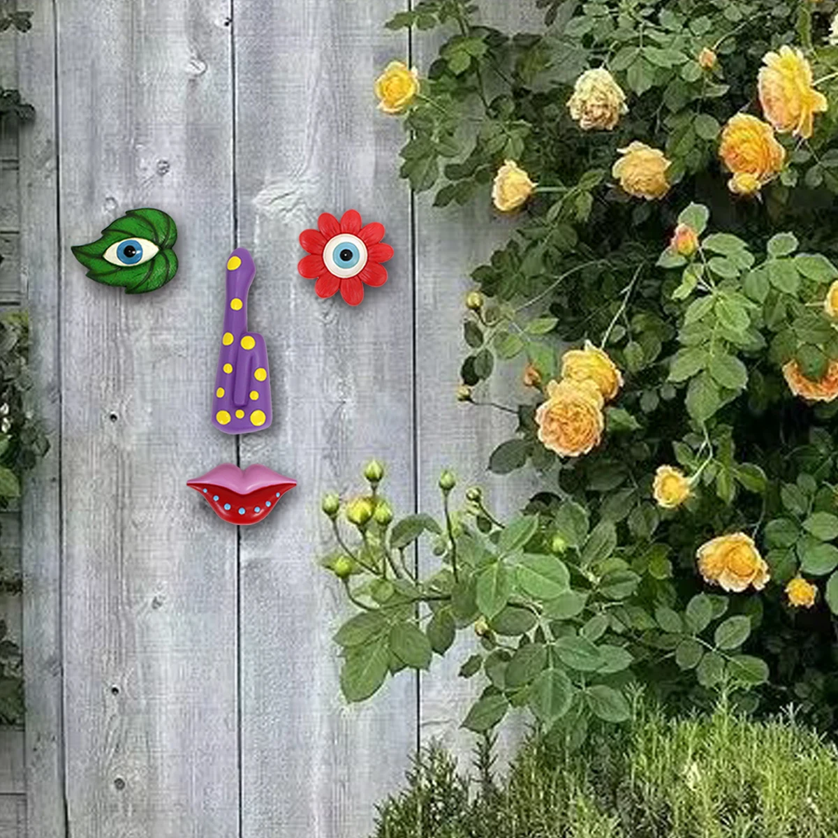 1 Satz Dopamin Stil bunte Blatt Baum Gesicht Dekoration, kreative Wandbehang Dekoration für Wohnzimmer und Schlafzimmer, geeignet f