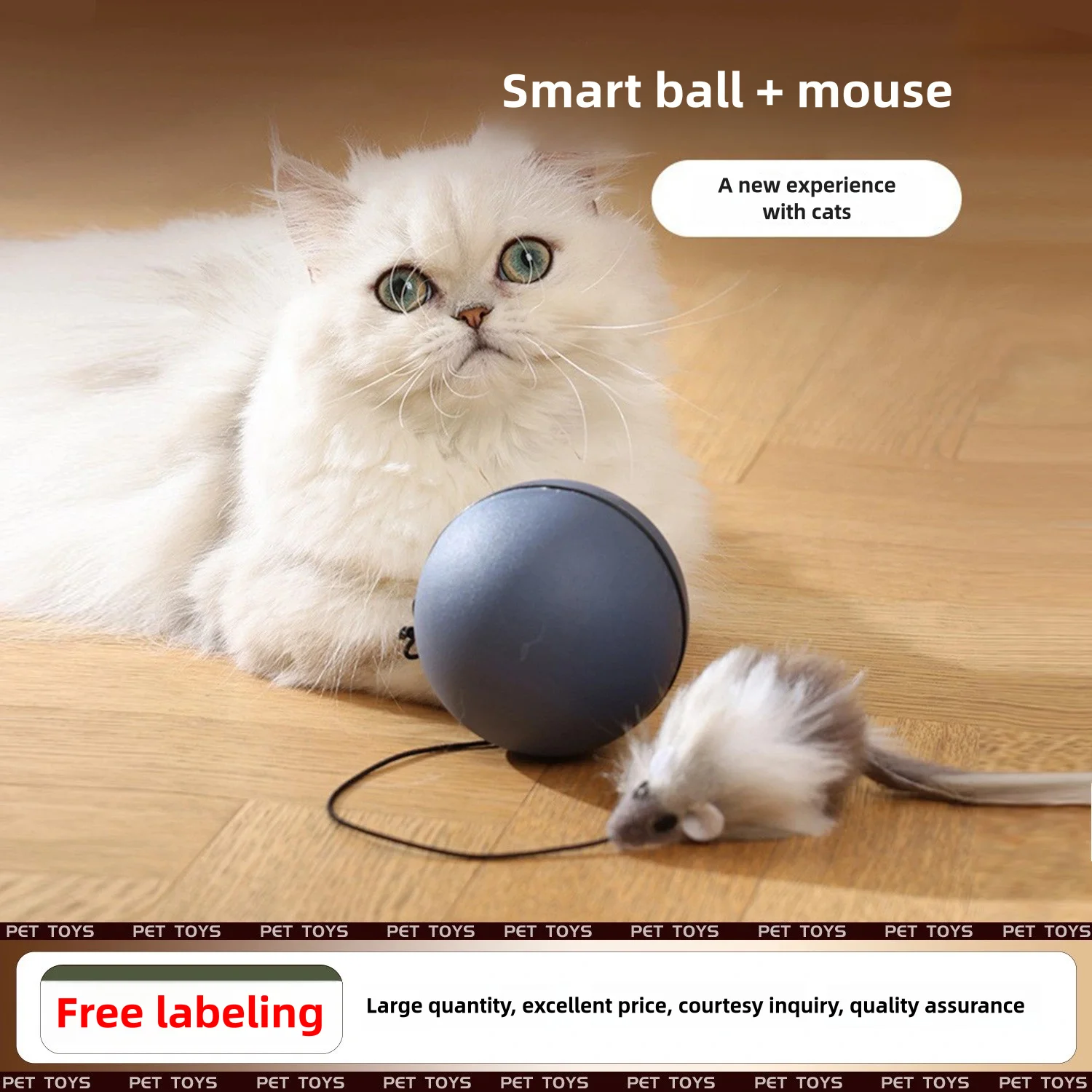 Cat toys for self enjoyment, relieve boredom, and consume energy. Mouse cat teasing stick, cat sports,