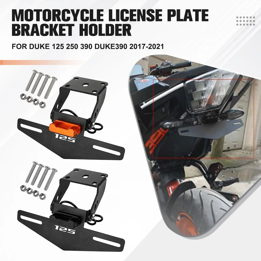 

Motorcycle Accessories License Plate Bracket Holder For KTM Duke 125 250 390 Duke390 2017 2018 2019 2020 2021 Duke125 Duke250