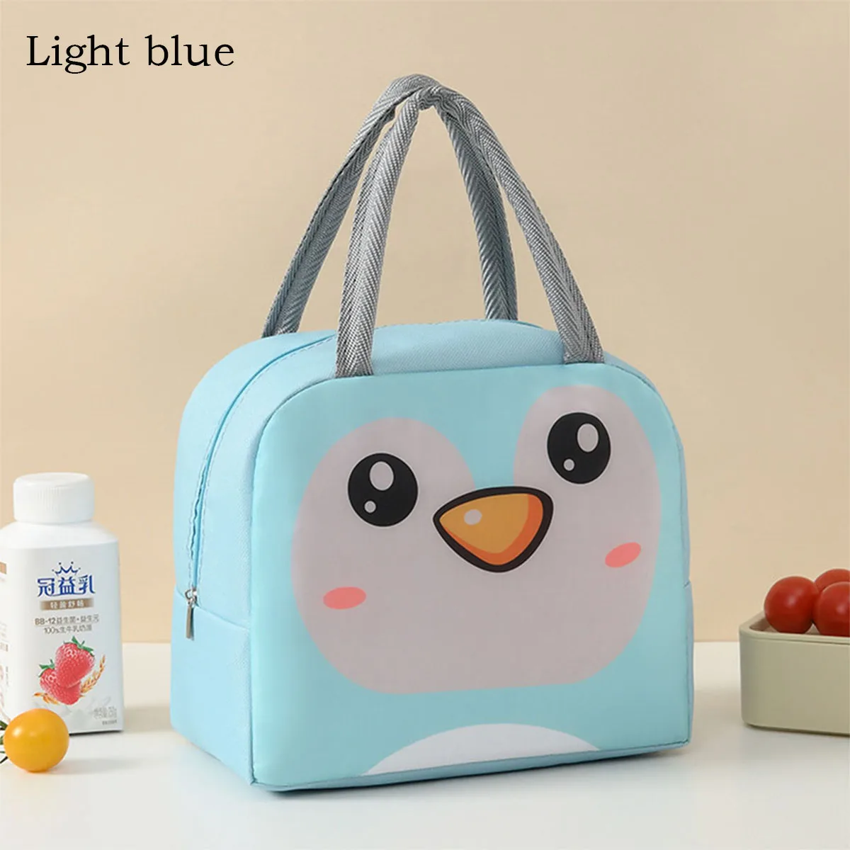 1Pcs Thickened Cute Bag Insulated Bento Portable Cartoon Portable Handbag Lunch Box Pet Ice Preservation Bag Oxford Cloth Bag