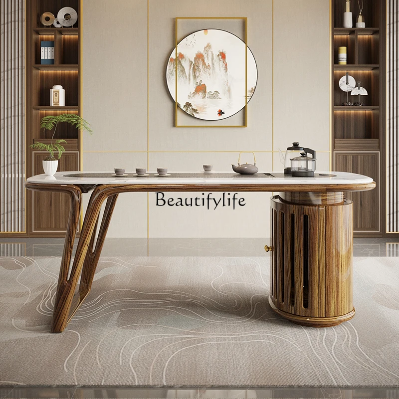 

Modern new Chinese Kung Fu tea table Household tea table Ebony living room