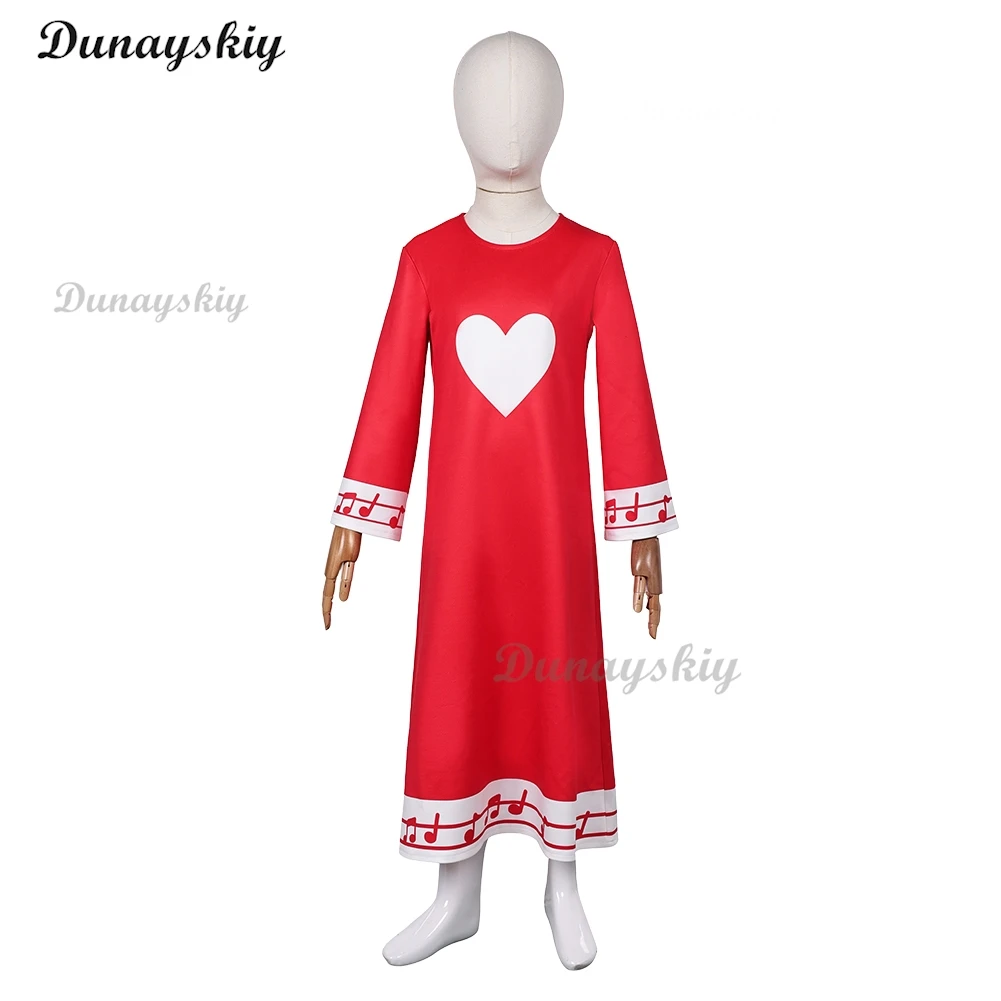 Kid Charlie Morningstar Cosplay Children's nightgown Cartoon Hotel Fantasia CostumeUniform Halloween Carnival Suit