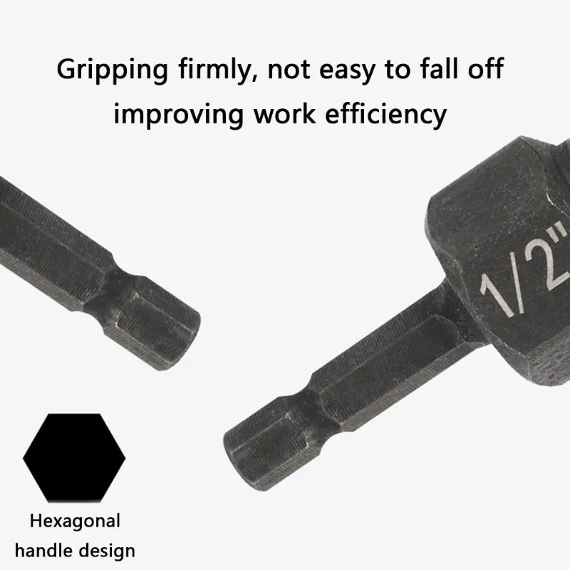 652F 1set/5pcs Strength Steel Broken Screw Extractor Universally Tool For Drill Compatible Fastener Screw Removers 1/2inch 3/4in