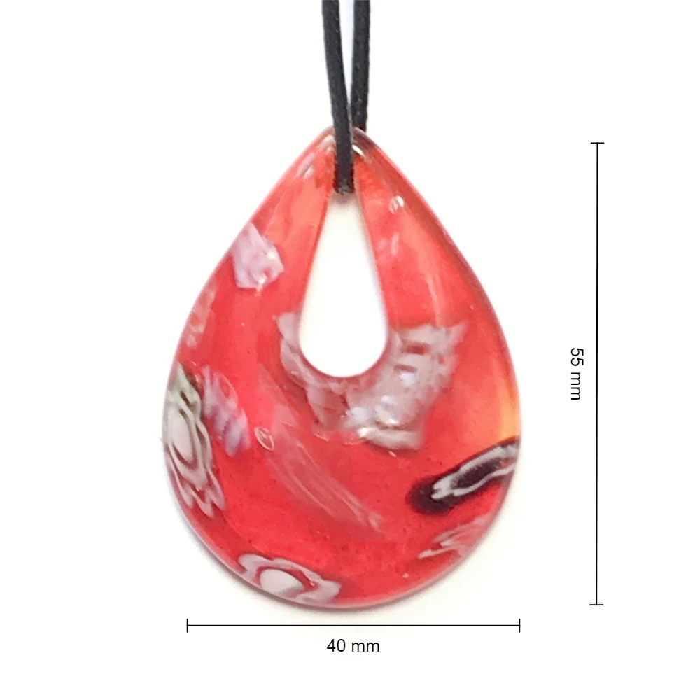 Women\'s Handmade Water Drop Murano Lampwork Glass Pendant for Necklace  Jewelry Gifts