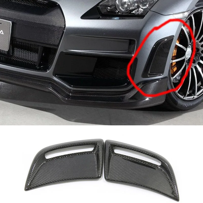 for  Nissan GTR-R35 carbon fiber front bumper Left and right tuyeres