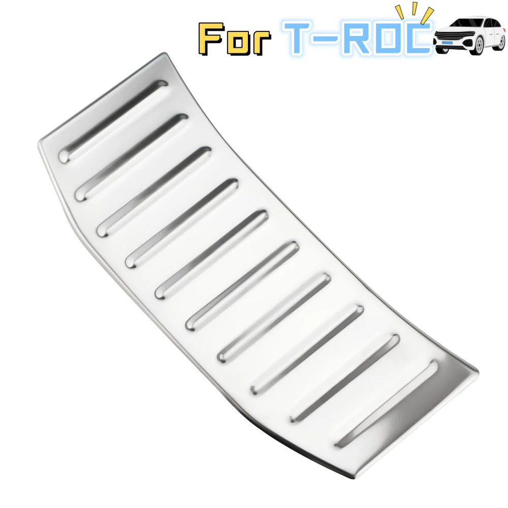 Steel Rear Middle Anti-kick Scuff Plate Stickers Cover for Volkswagen T-Roc TROC 2017 2018-2021 2022 Trim Interior Accessories