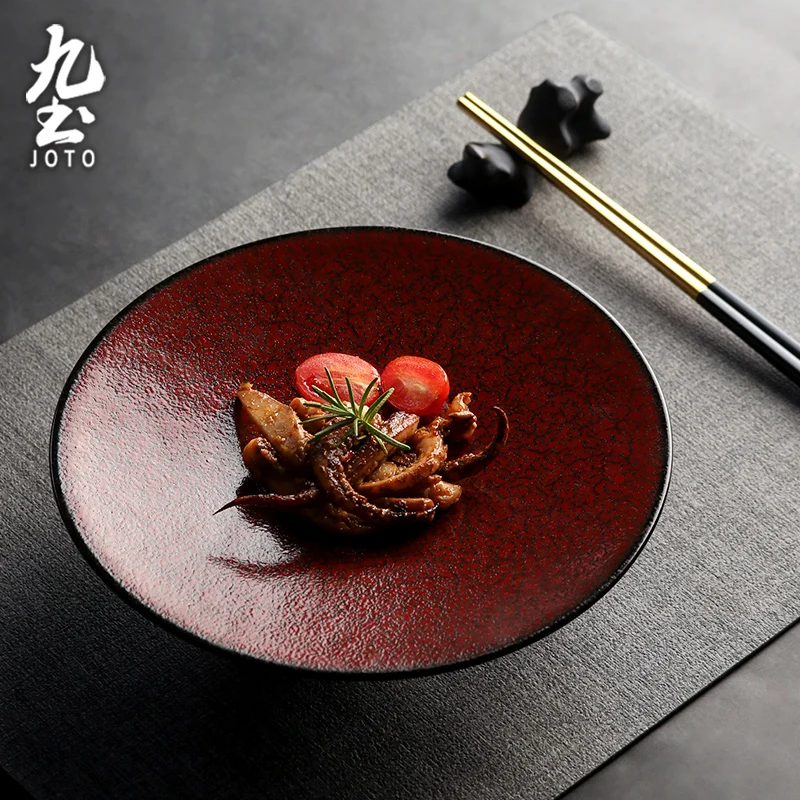 

JOTO Vintage Home Plate Shallow Plate Tall Fruit Plate CJR0558