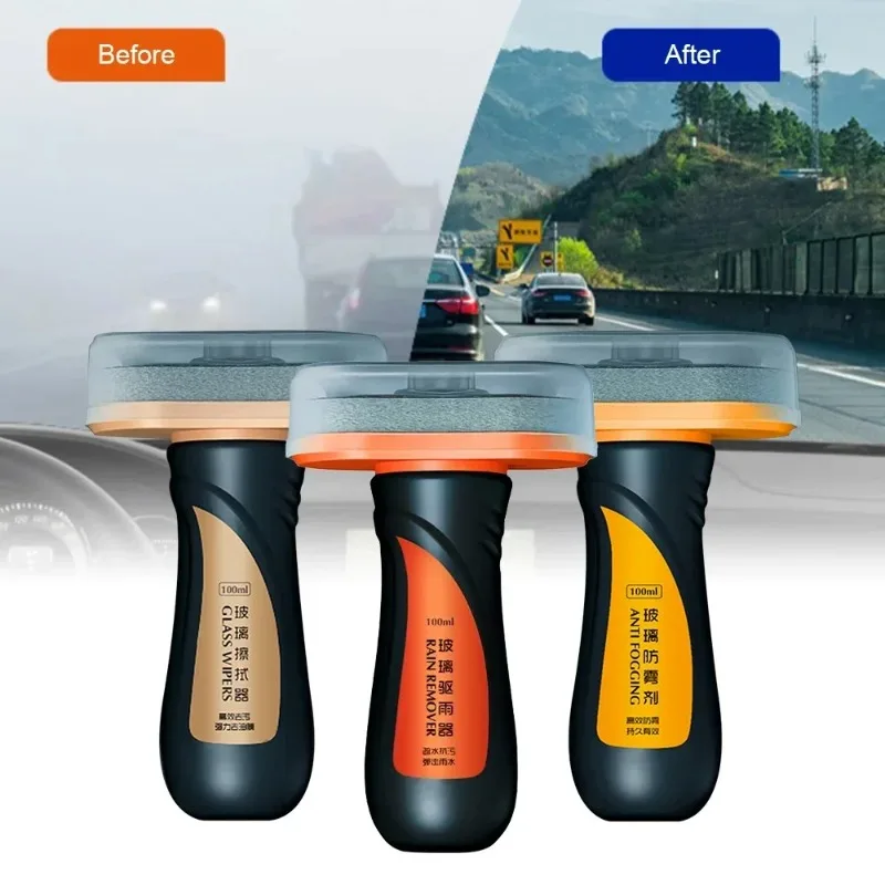 Car window glass anti fog and rainproof oil film remover, windshield anti fouling agent coating, defogging paint cleaner