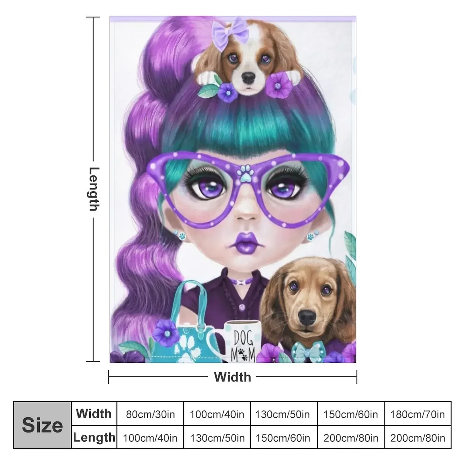 Puppy Crazed Petunia by ?Sheena Pike Throw Blanket Blankets For Bed sofa bed for babies Loose For Sofa Thin funny gift Blankets
