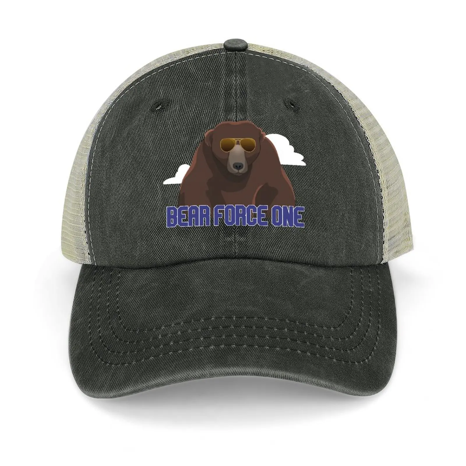 

Bear Force One Transparent Baseball Cap golf hat genuine Unique hats custom caps Sunscreen Mens Hats Women's