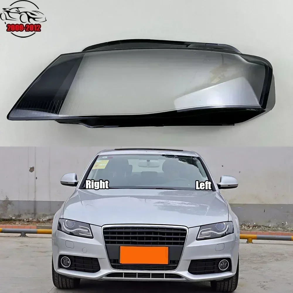 

For Audi A4 A4L B8 2009-2012 Headlamp Cover Transparent Headlight Shell Lens Plexiglass Replace Original Lampshade