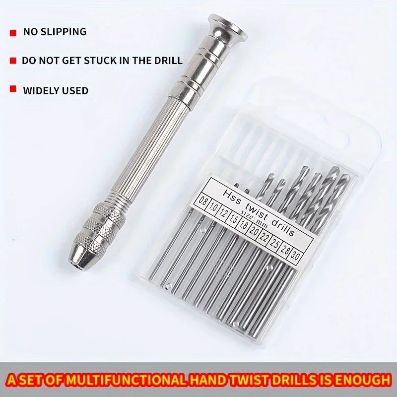 Precision Mini Hand Drill Set - Multi-Function Pin Vise for Resin Beads Jewelry & Model Making