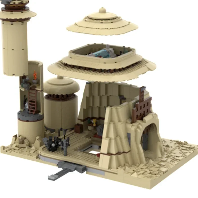 Popular estrela filme modelo moc tijolos de construção luxo deserto palácio tecnologia blocos modulares presente brinquedo natal diy conjuntos montagem