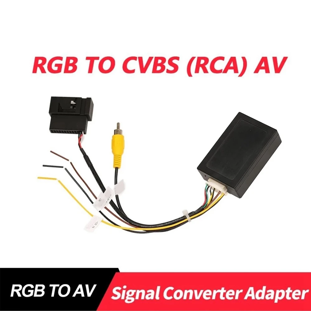 Adattatore Box Decoder convertitore di segnale AV CVBS da RGB a (RCA) per telecamera per retromarcia di fabbrica Tiguan Golf 6 Passat CC