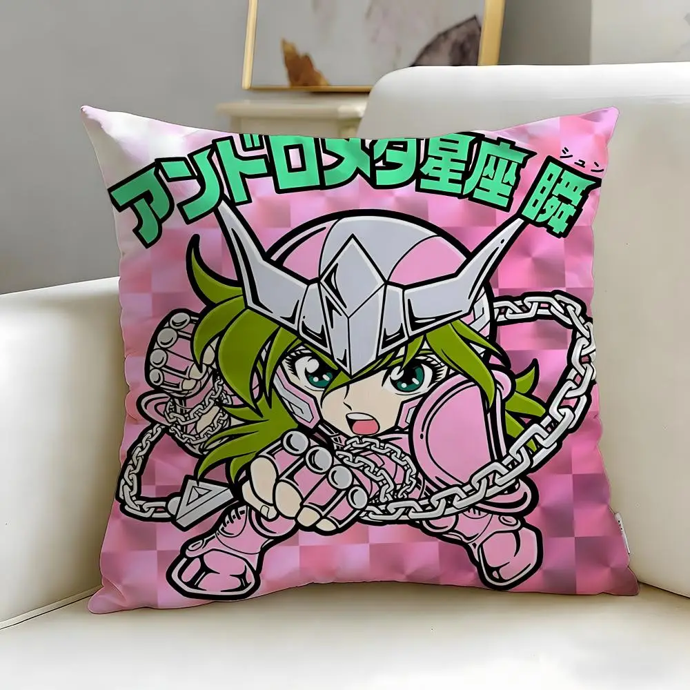 Anime Saint Seiya Cushion Cover Soft & Easy-Wash Pillow Case – Versatile for Couch, Bed, Travel and Office
