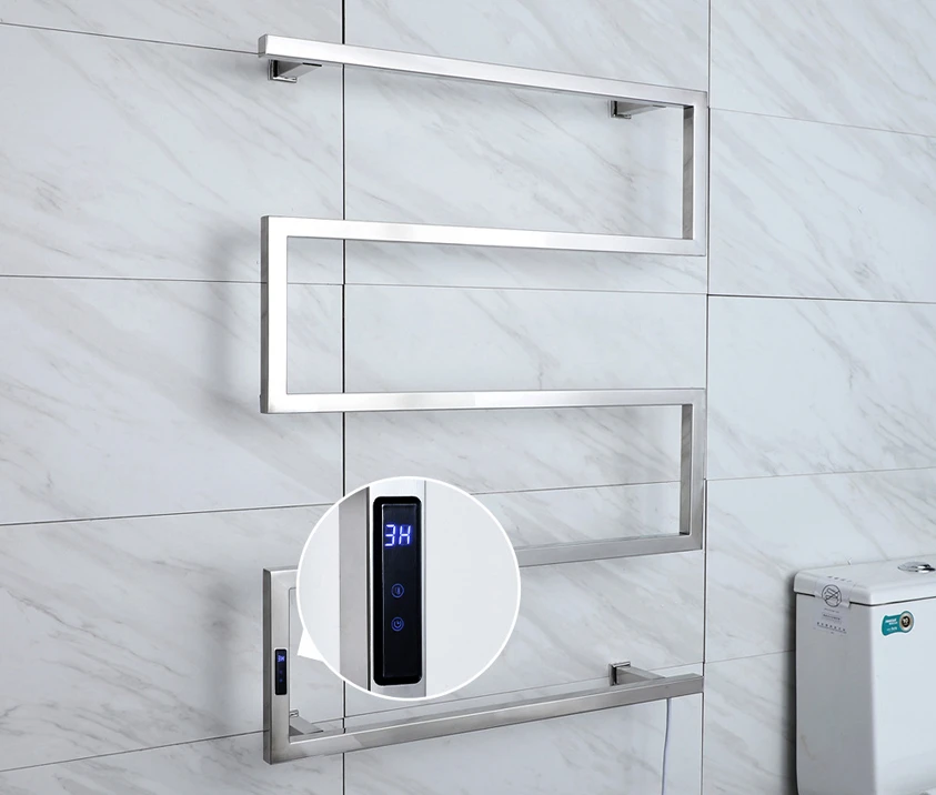 

Electric Towel Rack 304 SUS 80*60*12cm Constant Temperature Heated Towel Warmer Can be Timing/Temperature adjustment