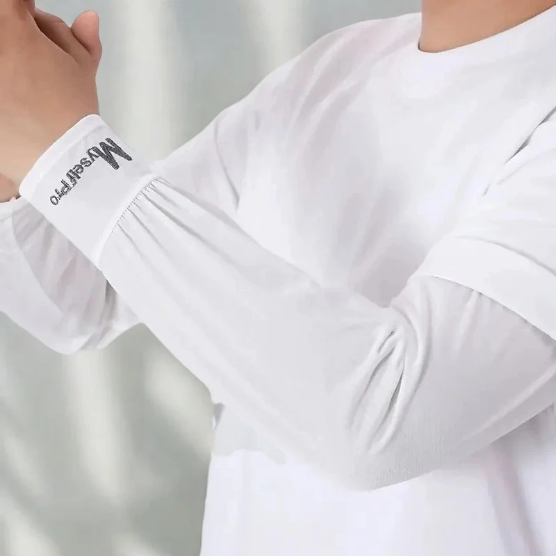 1 Pair Arm Sleeves Men Cycling Gloves Hand Long Sleeves Driving Arm Cover Summer Woman Men Cool Protection Motorcyclist