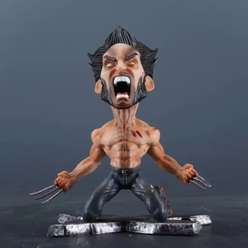 

Anime Kneeling Wolverine Wolf X-Men Action Figure Q-Version Desktop Model Ornaments Statue Children Birthday Gift Toy