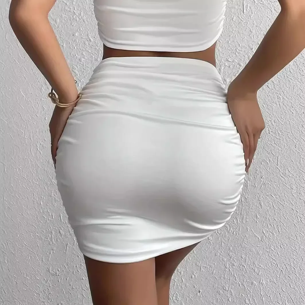 American Style Spicy Girl Hip Hugging Skirt Sexy Goddess Style Slim Fit Women Sexy Club Bodycon White Short Black Mini Skirts